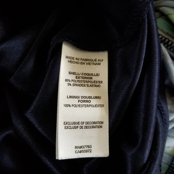 Laundry by Shelli Segal Blue & Green Pattern Dress S - Picture 5 of 5